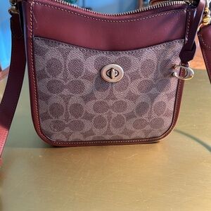 Coach Brown Crossbody Bag with Signature Monogram